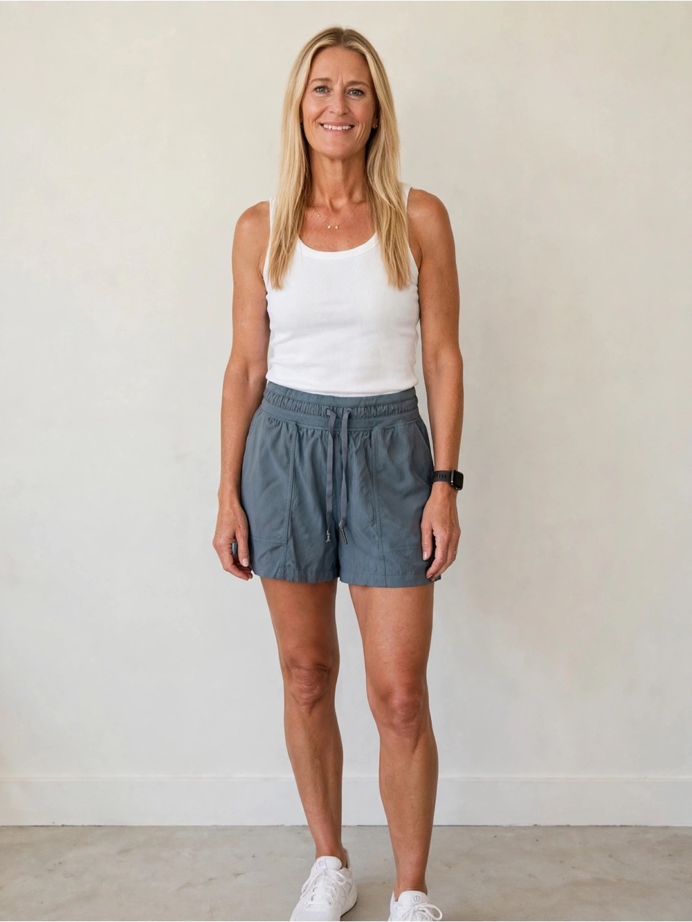 lululemon Woven Drawstring Shorts — Slate Blue, Size 6